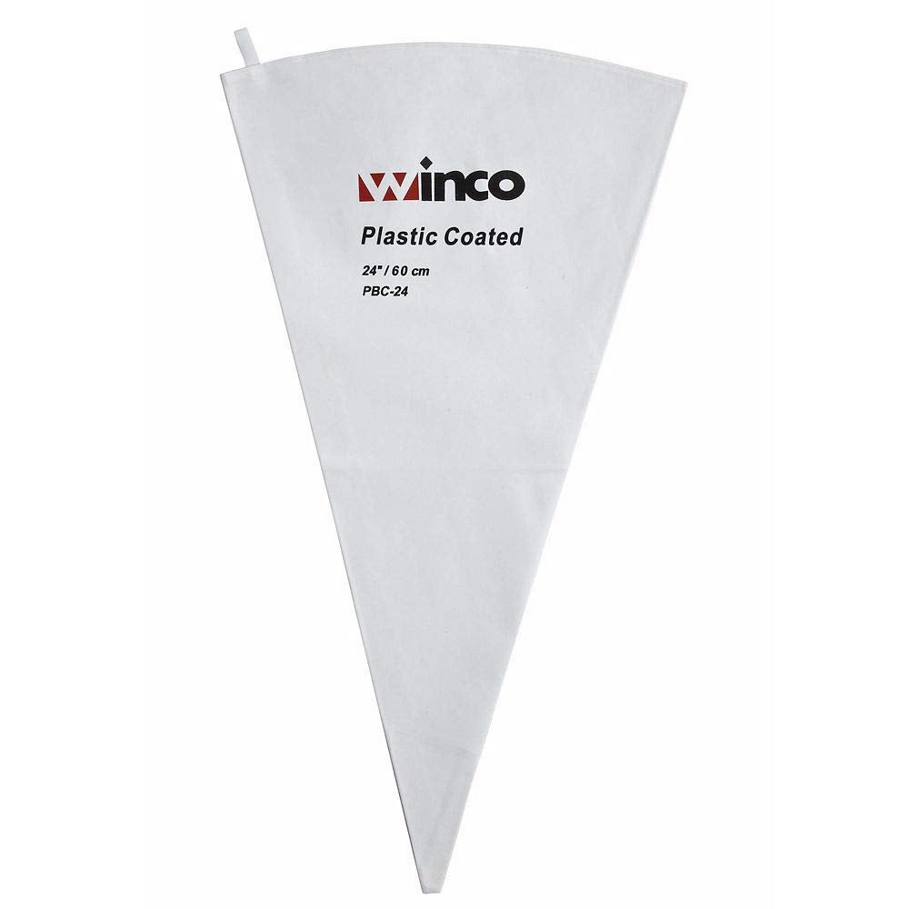 Winco Pastry Bag Cotton with Plastic Coating, 21-Inch,White,Medium