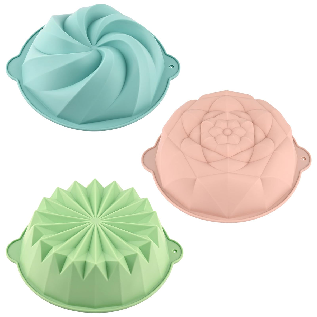 HUAKENER 2 Pcs Charlotte Cake Pan, 8 Inch Round Cake Pan