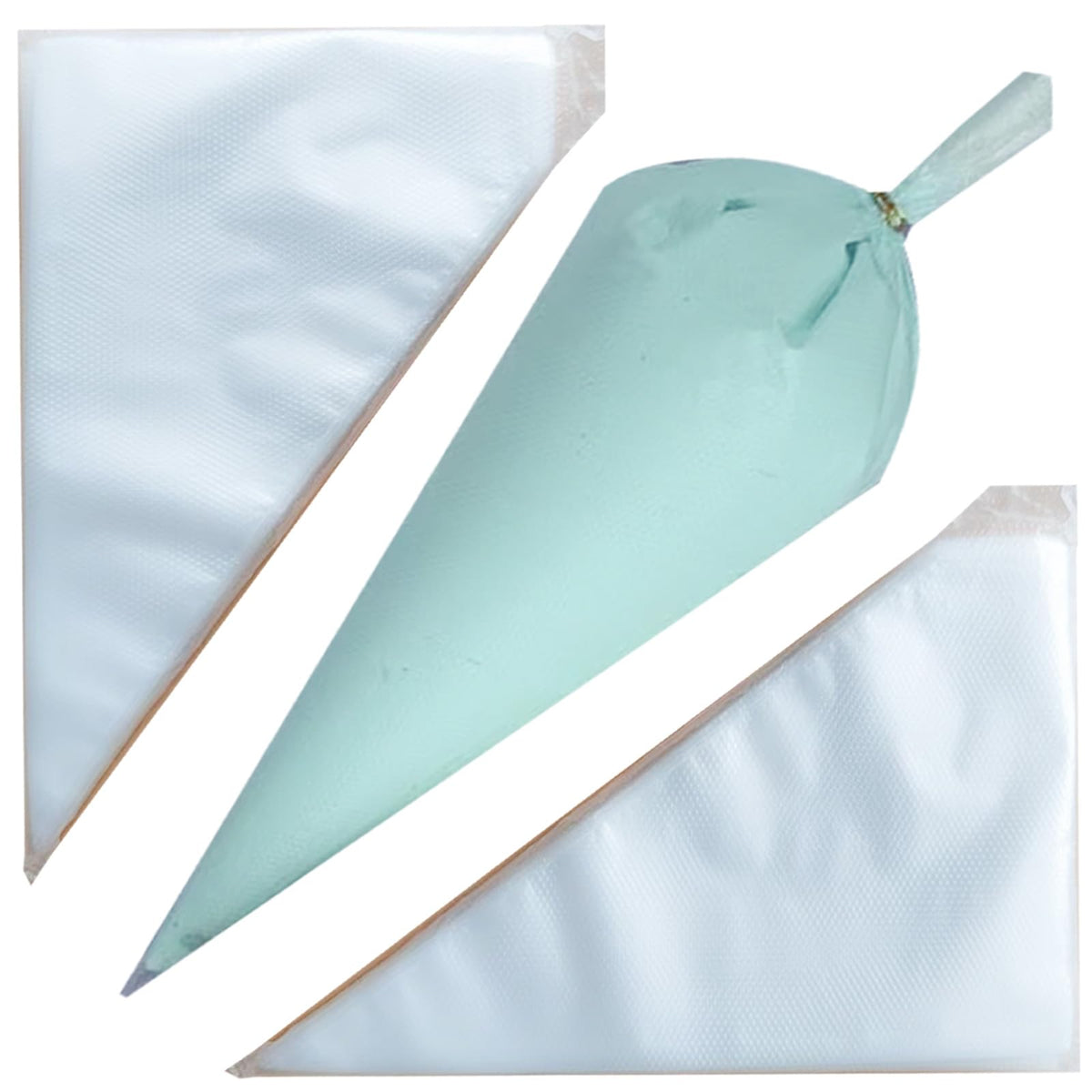 Piping Bags - 12 Inch Disposable Icing Bags, 200 PCS Decorating Bags for Frosting, Pastry Bags, Great for Cakes and Cookies Decoration, S/M/L, Clear