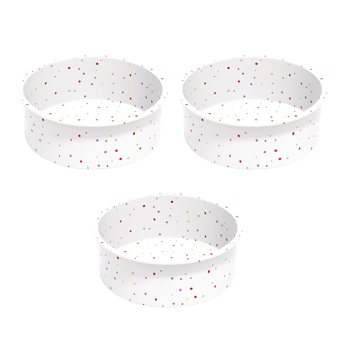 saphe 4 packs Silicone Cake Pans, Nonstick Silicone Round Cake Molds for baking, silicone bakeware sets for Cakes, Cheese Cakes and Chocolate Cake (4+6+8+10inch)