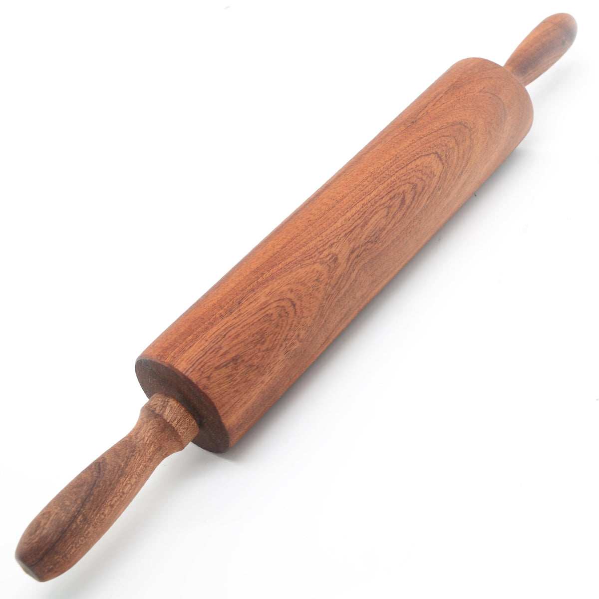 Classic Sapele Wooden Rolling Pin With Handles 17''L x 1.77"W