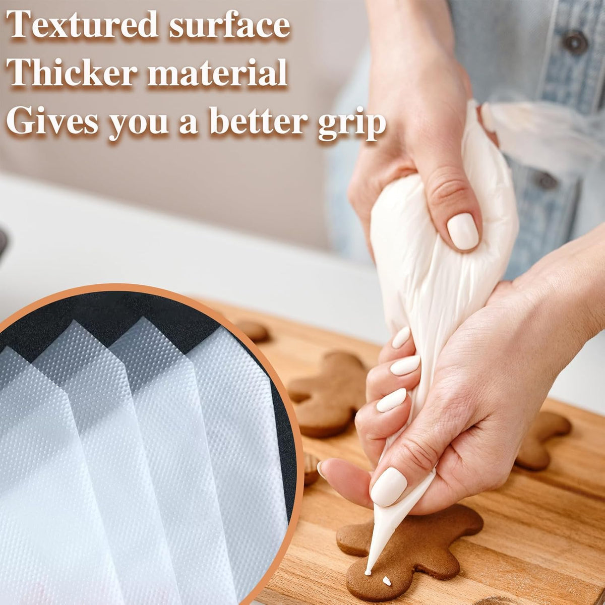 5 Sizes Disposable Piping Bags, 500 PCS Icing Bags