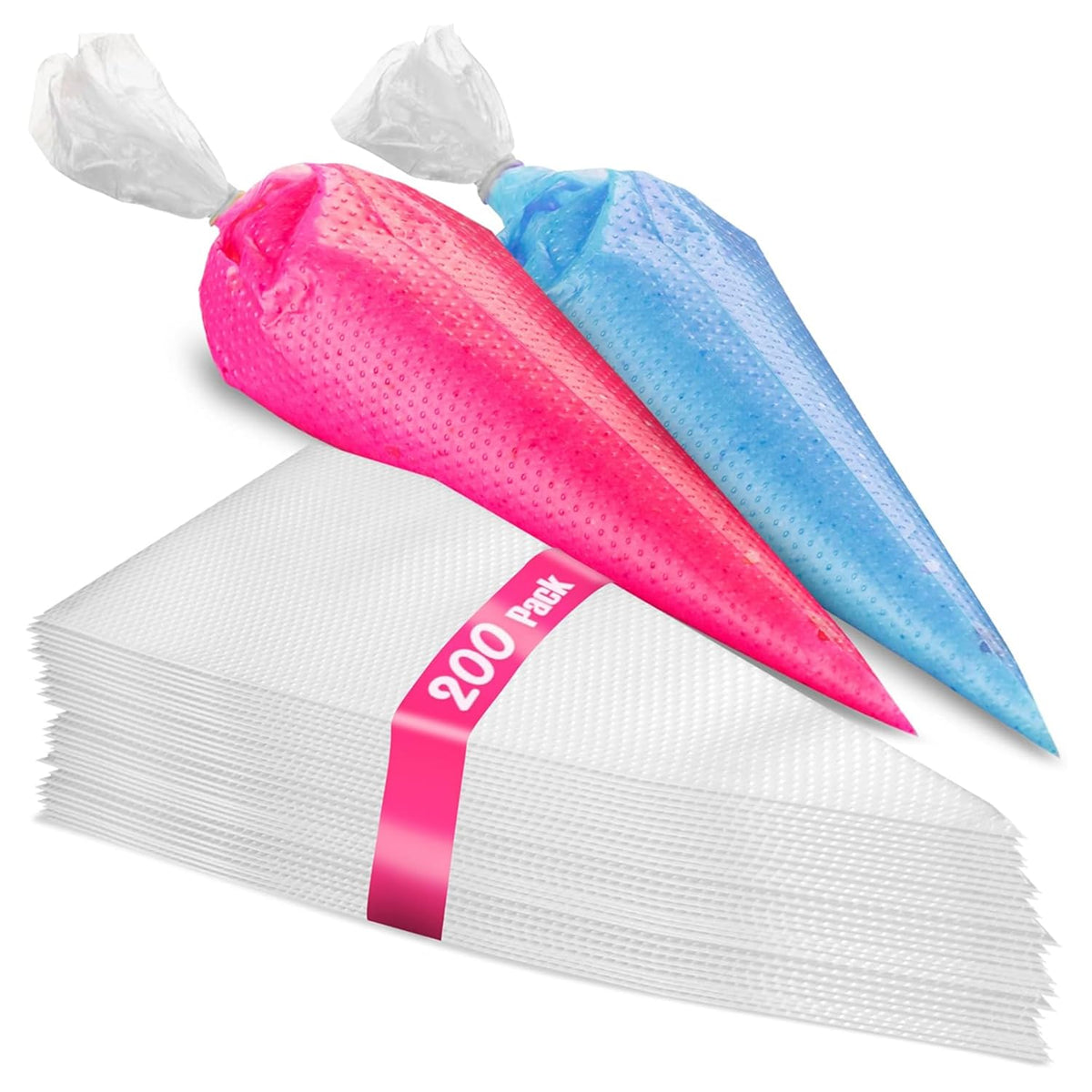 Anti Burst Piping Bags 12 Inch - Prestee Tipless Icing Bags - Durable Frosting Piping Bag Tools - Pastry and Cookie Decorating Supplies