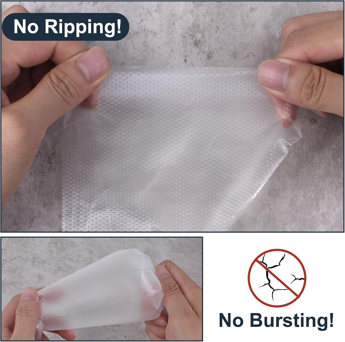Engorgio 100 Pcs Disposable Mini Piping Bags 8 inch Pastry Bag Pastry Crimpers Small Piping Bags Disposable Pastry Bags For Cake Macarons Dessert Decorations Cookies Baking Cupcakes (Clear)