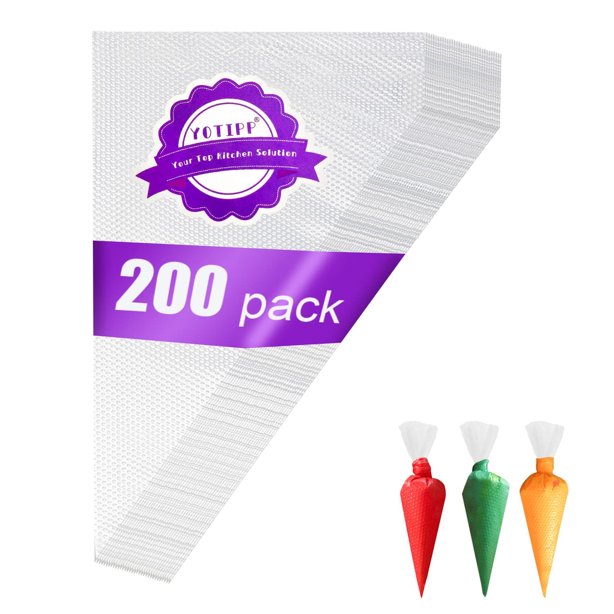 Thickened 100pcs/set Disposable Pastry Bag Icing Piping Bag Cake Cupcake Decorating Bags (12inch Thickened)