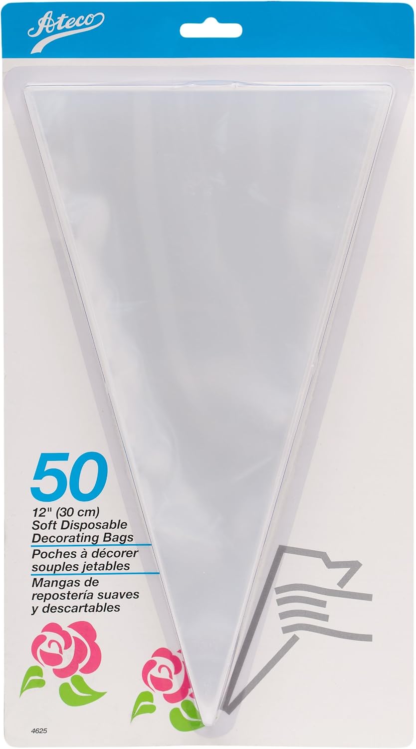 Ateco Soft Disposable Decorating Bags, 18-Inch, Pack of 200, Made in USA