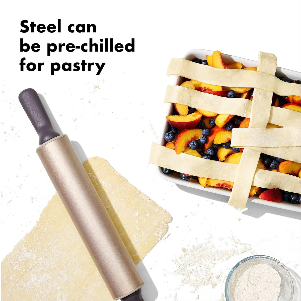 OXO Good Grips Non-stick Steel Rolling Pin, One Size (11249400)
