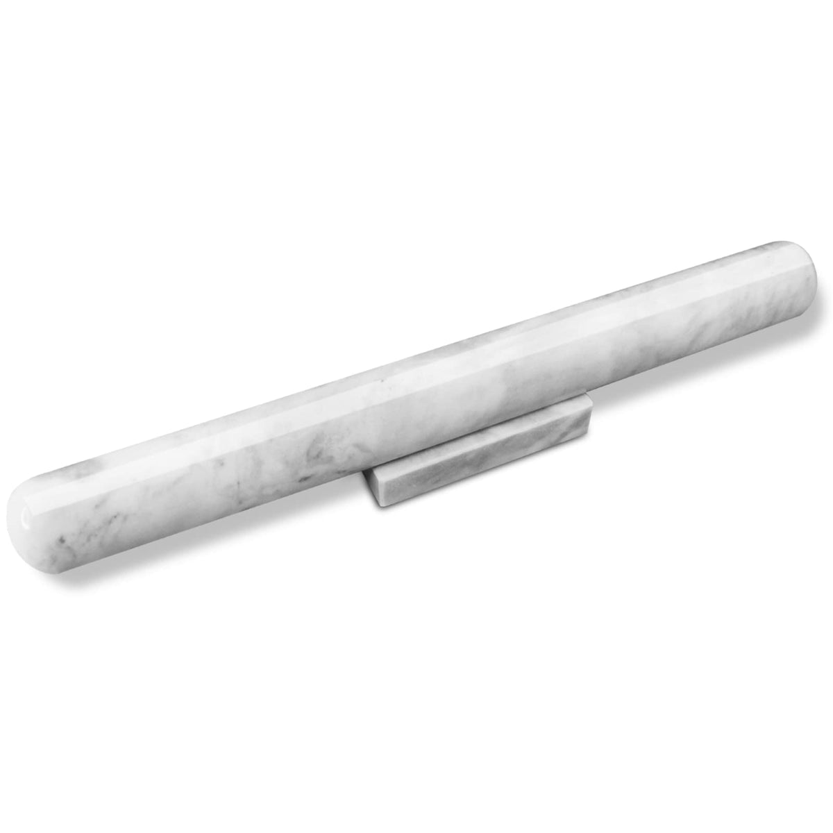 Marble Rolling Pin with Stand, 15.7" Black Stone French Heavy Polished Non Stick Cookie Pizza Pastry Dough Baker Roller for Kitchen Baking