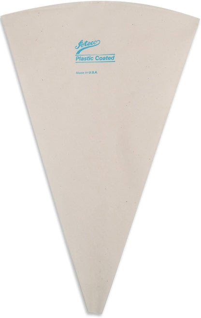 Ateco Plastic Coated Canvas Decorating Bag, 14-Inch, Reusable, Made in USA, White