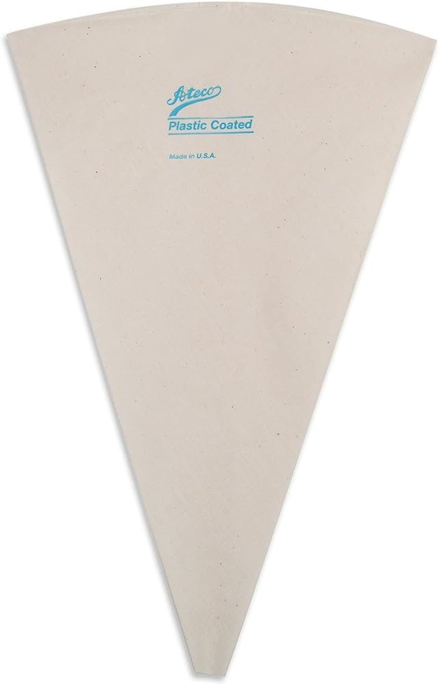 Ateco Plastic Coated Canvas Decorating Bag, 14-Inch, Reusable, Made in USA, White