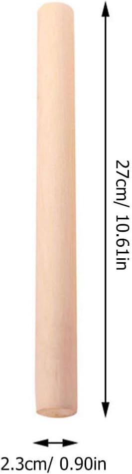 LABRIMP 10pcs Rolling Pin Wooden Dough Roller 10.61 In