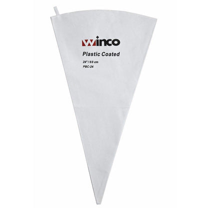 Winco Pastry Bag Cotton with Plastic Coating, 21-Inch,White,Medium
