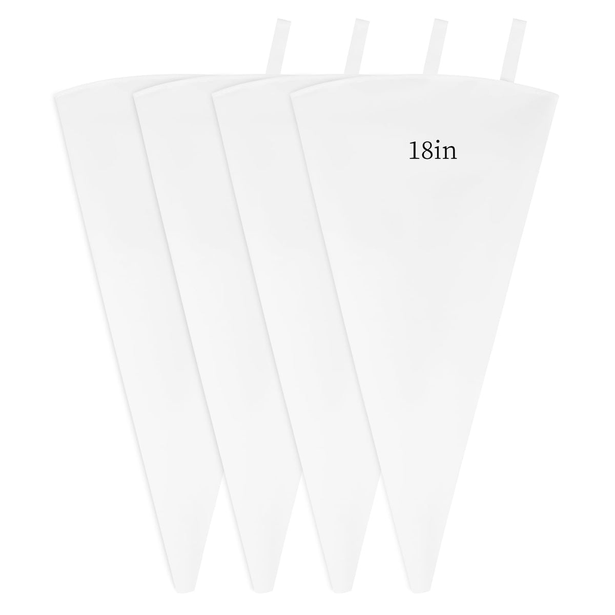 4 Pack 24 Inch Extra Large Reusable Piping Bags,Cotton Cloth Pastry Bags with Plastic Coating, Professional Tipless Icing Bags for Cake Decorating Cupcakes Cookies Desserts and Baking Supplies