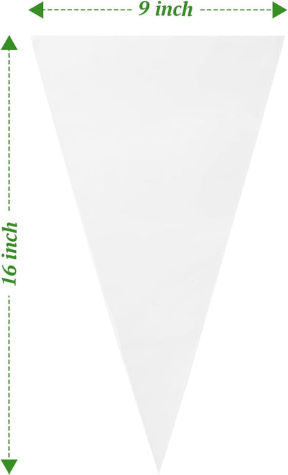 Disposable Piping Bags, 16 Inch Cake Decorating Bags, Anti-Burst Pastry Bags for Cakes and Cookies, Pack of 56