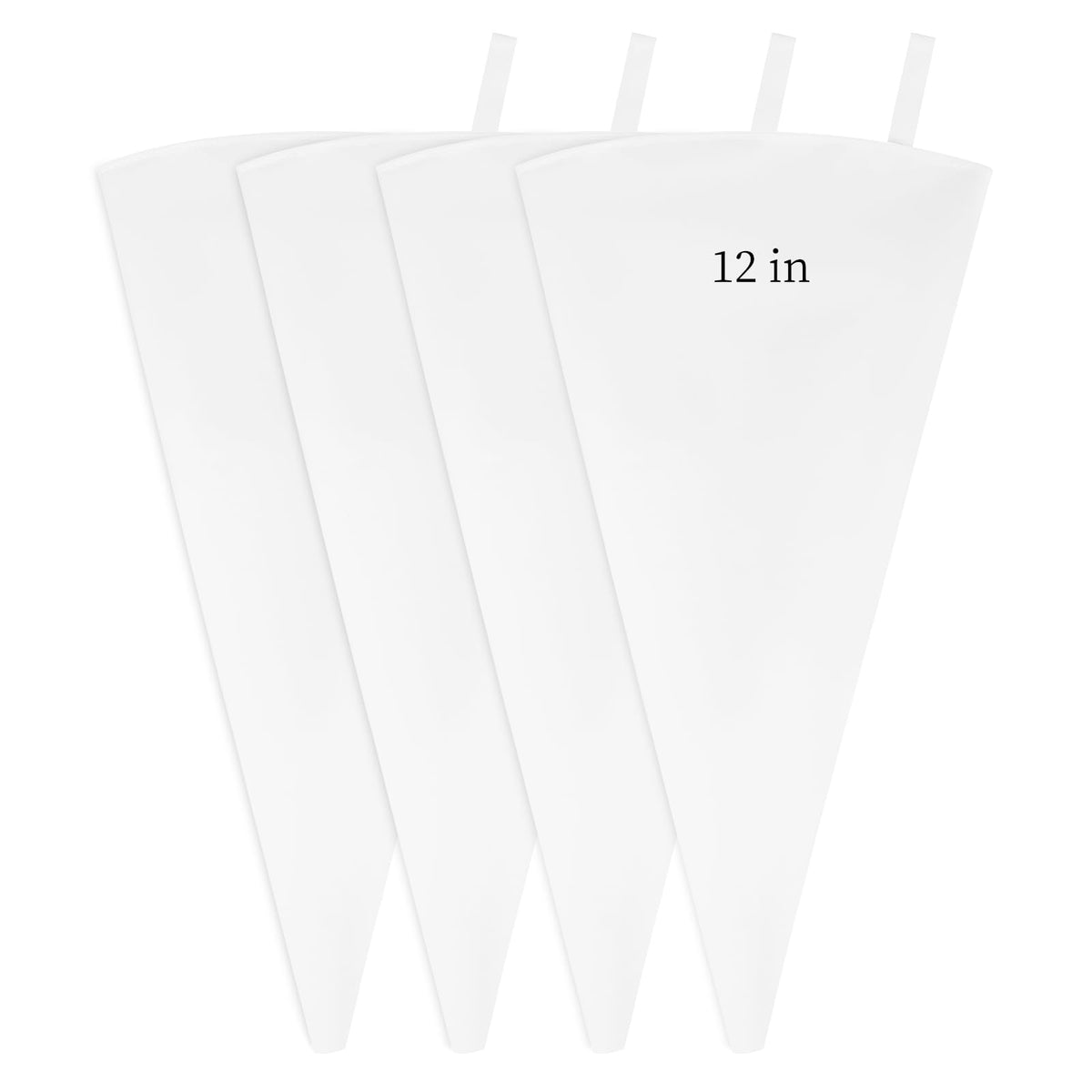 4 Pack 24 Inch Extra Large Reusable Piping Bags,Cotton Cloth Pastry Bags with Plastic Coating, Professional Tipless Icing Bags for Cake Decorating Cupcakes Cookies Desserts and Baking Supplies