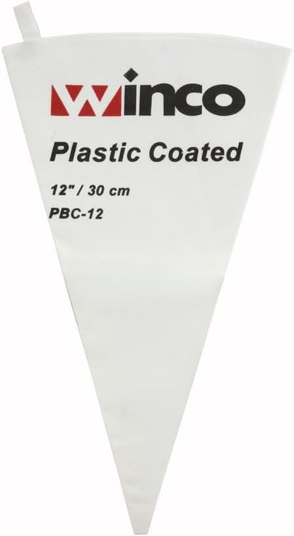 Winco Pastry Bag Cotton with Plastic Coating, 21-Inch,White,Medium
