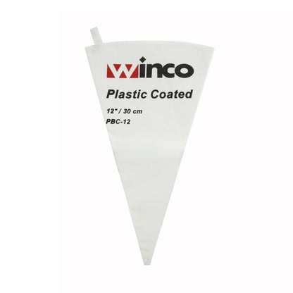 Winco Pastry Bag Cotton with Plastic Coating, 21-Inch,White,Medium