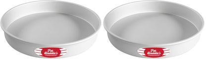 Fat Daddio's PRD-83SET Anodized Aluminum Round Cake Pans, 2 Piece Set, 8 x 3 Inch