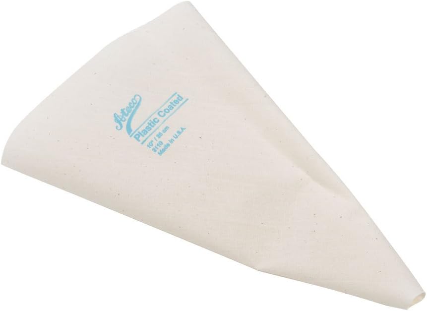 Ateco Plastic Coated Canvas Decorating Bag, 14-Inch, Reusable, Made in USA, White