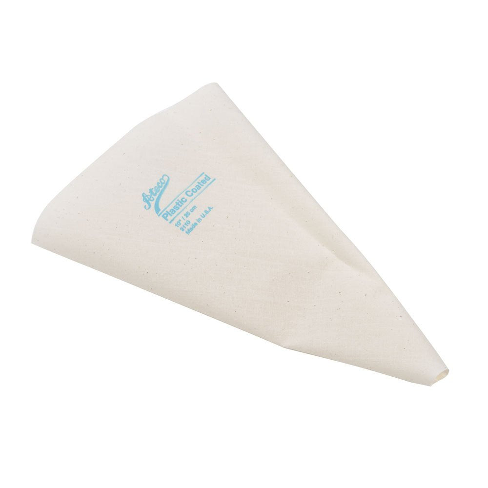 Ateco Plastic Coated Canvas Decorating Bag, 14-Inch, Reusable, Made in USA, White