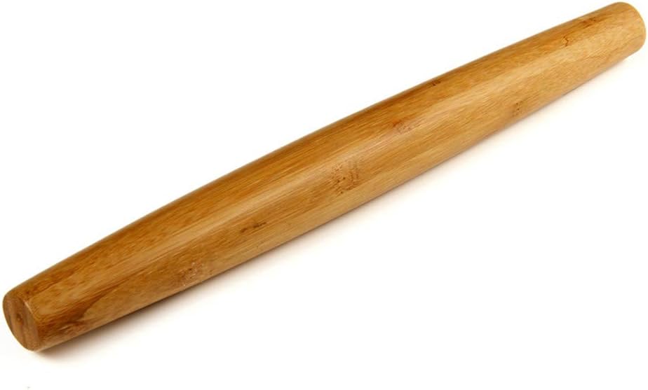 Classic French Rolling Pins Bamboo Wooden Rolling Pin for Baking Pizza Dough Pie Cookie, 13-Inch