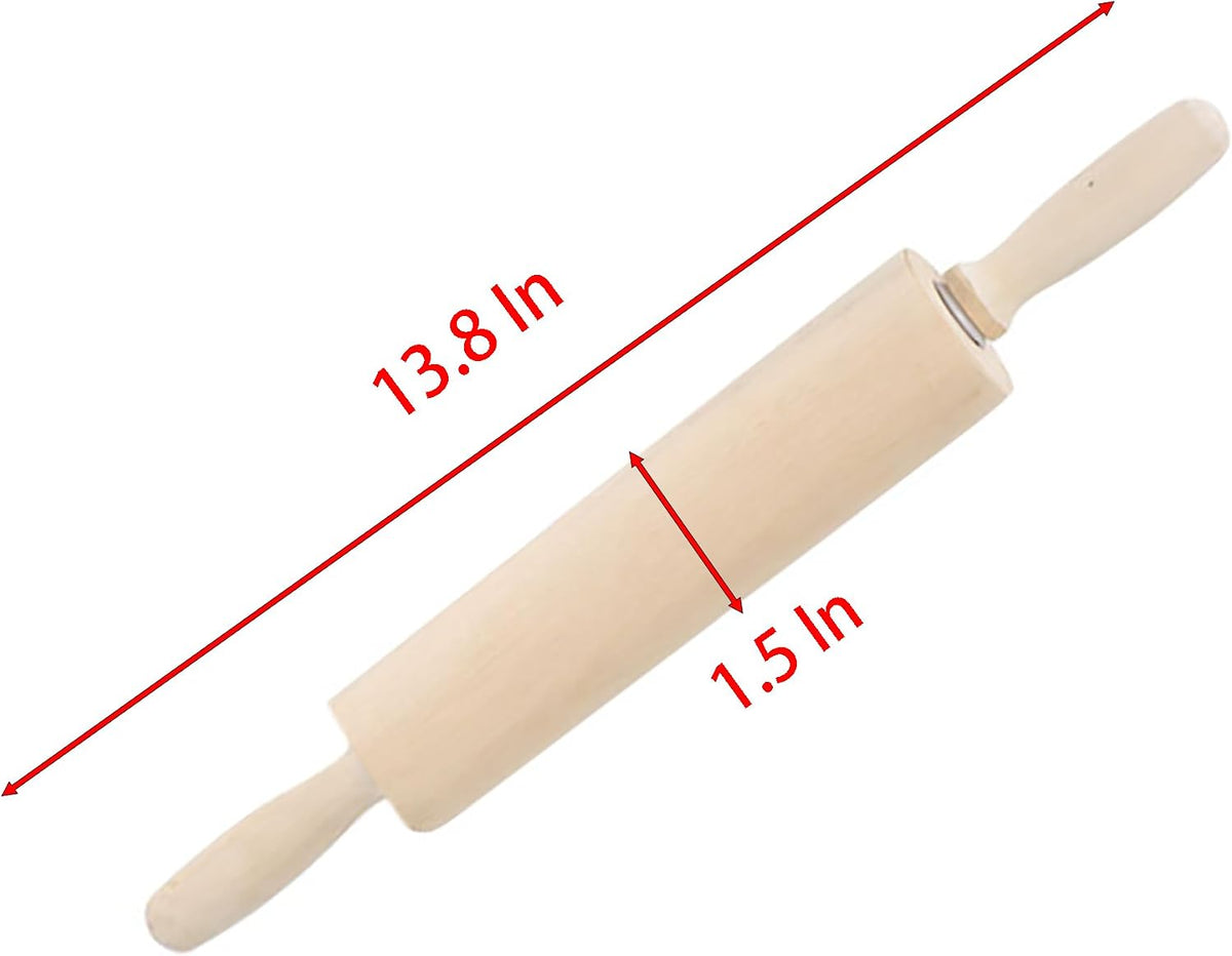 Rolling Pin, 13.8 Inch Wood for Kneading the Dough (L) Rolling Pin, 13.8 Inch Wood for Kneading the Dough of Baking Bread, Pizza, Cookie, Noodles (L)