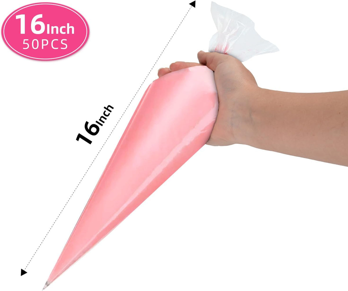 16 Inch Piping Bags Disposable, 50 Pcs Large Pastry Bags