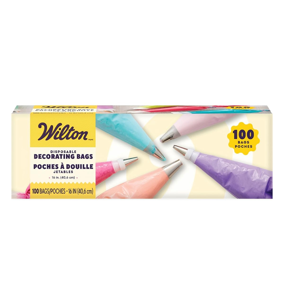 Wilton Disposable Decorating Bags, Piping Icing, 100-Count