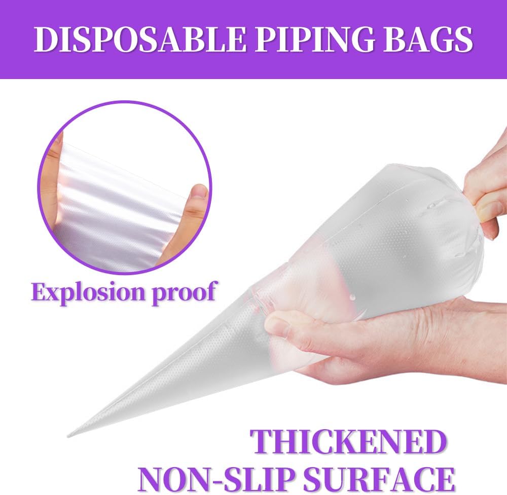 24 Inch Disposable Large Piping Bags,100 PACK Extra Large Thick Pastry Bags