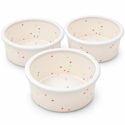 Vinino 6 Inch Round Cake Pan Set, 3 Pack Silicone Mold with Metal Frame