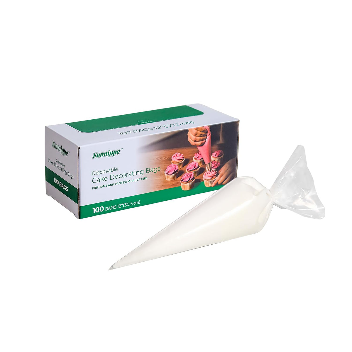 Disposable Piping Bags, 16 Inch Cake Decorating Bags, Anti-Burst Pastry Bags for Cakes and Cookies, Pack of 56
