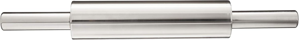 Fox Run Stainless Steel Rolling Pin With Handles, 18" x 2.6" x 2.8" Roller