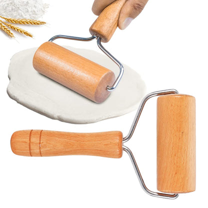 Watris Veiyi Small Rolling Pin, Wooden Dough Roller for Home Kitchen