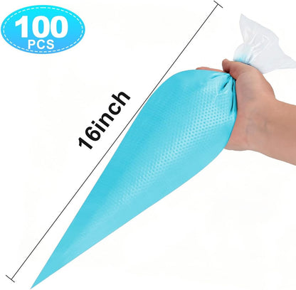 16 Inch Piping Bag Disposable, 100 Pcs Large Pastry Bags