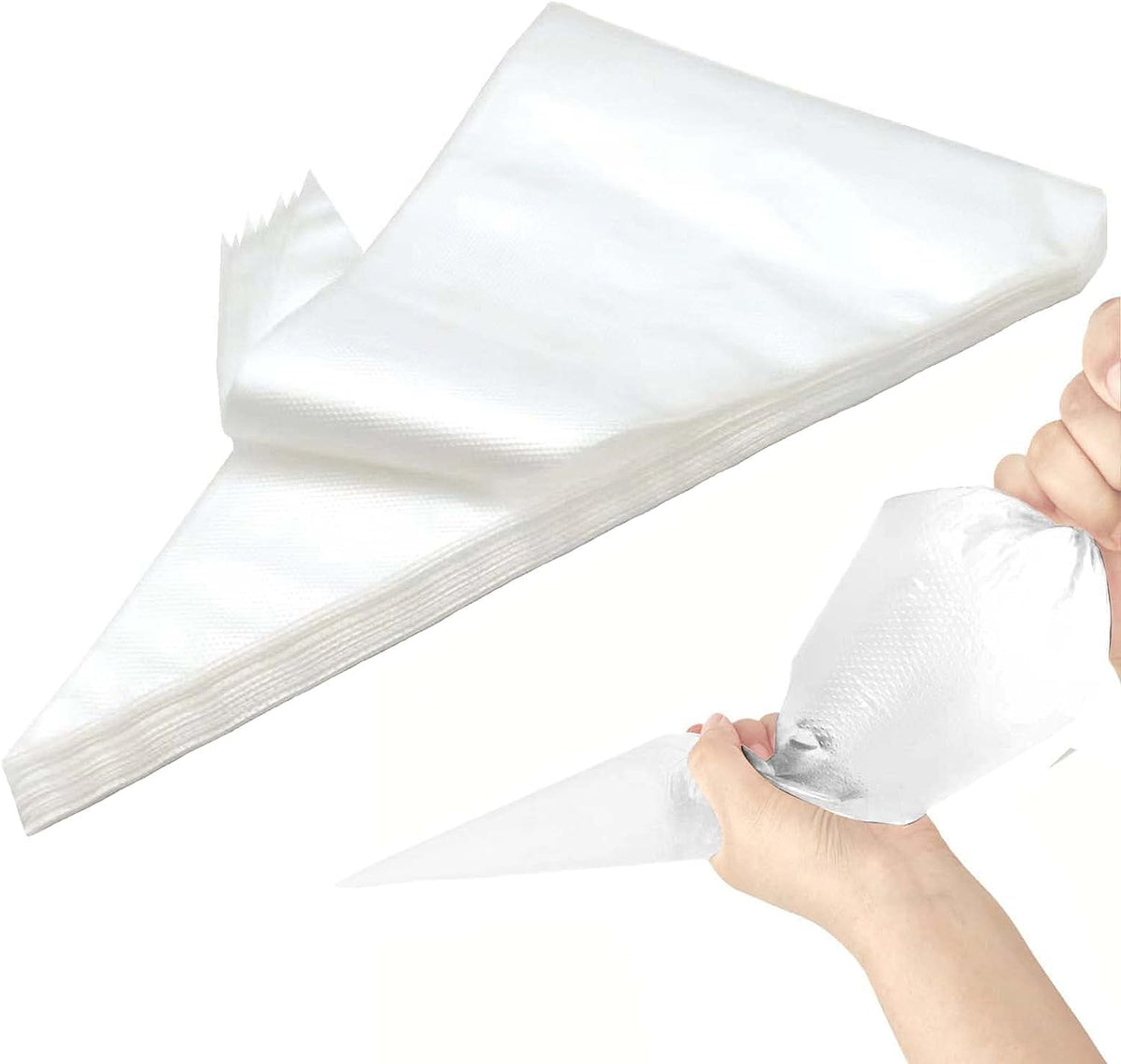 Disposable Piping Bags 18 inch, 200 Pcs Disposable Piping Bags, Disposable Large Pastry Bags for Cupcake, Cake Disposable Decorating Bags for Frosting