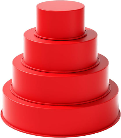 saphe 4 packs Silicone Cake Pans, Nonstick Silicone Round Cake Molds for baking, silicone bakeware sets for Cakes, Cheese Cakes and Chocolate Cake (4+6+8+10inch)