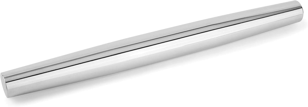 Fox Run Stainless Steel Rolling Pin With Handles, 18" x 2.6" x 2.8" Roller