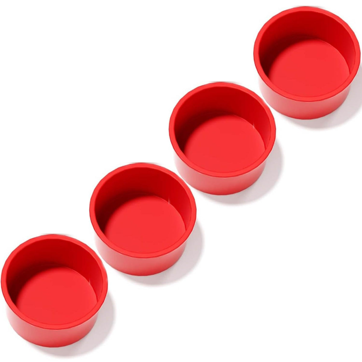 saphe 4 packs Silicone Cake Pans, Nonstick Silicone Round Cake Molds for baking, silicone bakeware sets for Cakes, Cheese Cakes and Chocolate Cake (4+6+8+10inch)