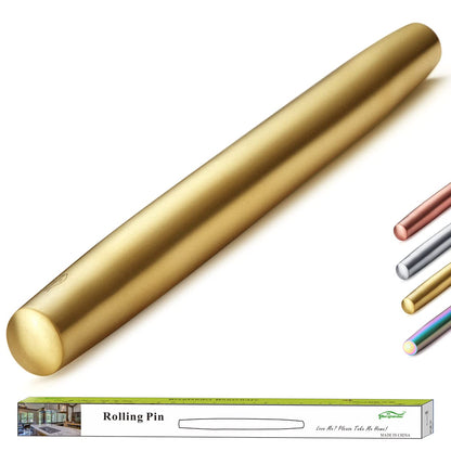 Stainless Steel Rolling Pin, Matte Finish 16.7 Inches, Berglander Rolling Pin For Baking Pizza Dough, Pie, Cookie, Essential Kitchen Utensil Gift Ideas For Bakers.