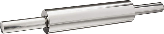 Fox Run Stainless Steel Rolling Pin With Handles, 18" x 2.6" x 2.8" Roller