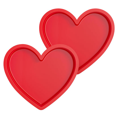 6 8 10 Inch Silicone Heart Shaped Cake Pans for Baking, 3 Pcs