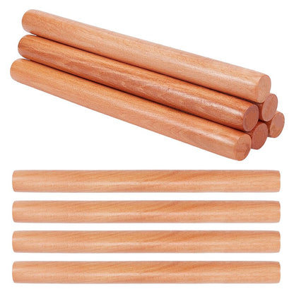 OLYCRAFT 8pcs Wood Rolling Pins 10 inch Clay Rolling Pins 1.1 inch Diameter Classic Wooden Rolling Pins Natural Wood Texture Rollers Wood Clay Roller for Clay Modeling Pottery Tools