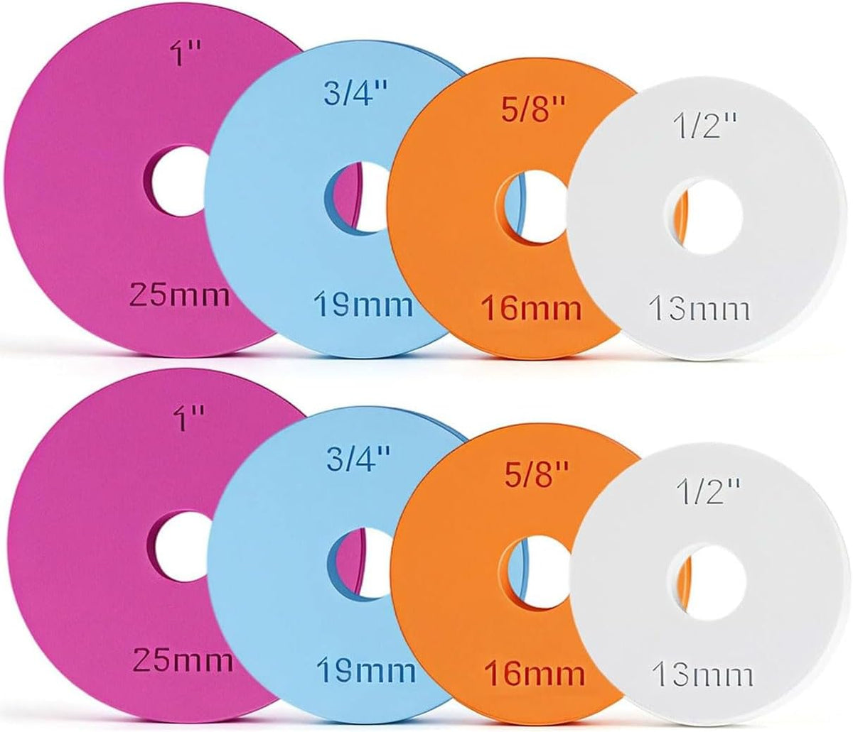 4 Pack Rolling Pin Guide Rings，Cake Pop Rolling pPn (1", 3/4", 5/8", 1/2")