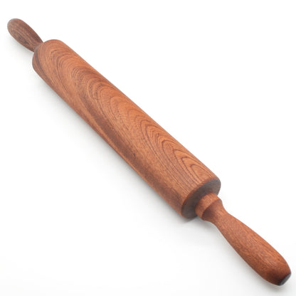 Classic Sapele Wooden Rolling Pin With Handles 17''L x 1.77"W
