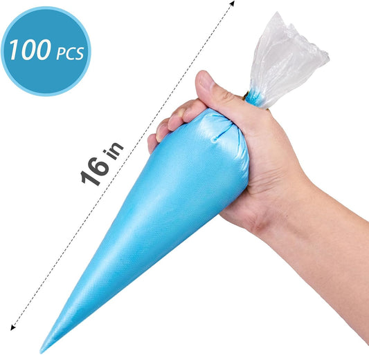 16 Inch Piping Bags Disposable, 100Pcs Large Pastry Bags