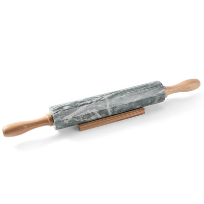 Koville Marble Rolling Pin, Non-Stick African Stone Polished Dough Roller, Pasta, Dumpling, Ravioli, Fondant, Pie Crust, Kitchen Baking Pastry Tools