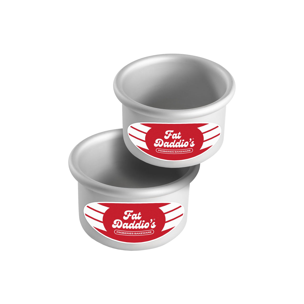 Fat Daddio's PRD-83SET Anodized Aluminum Round Cake Pans, 2 Piece Set, 8 x 3 Inch