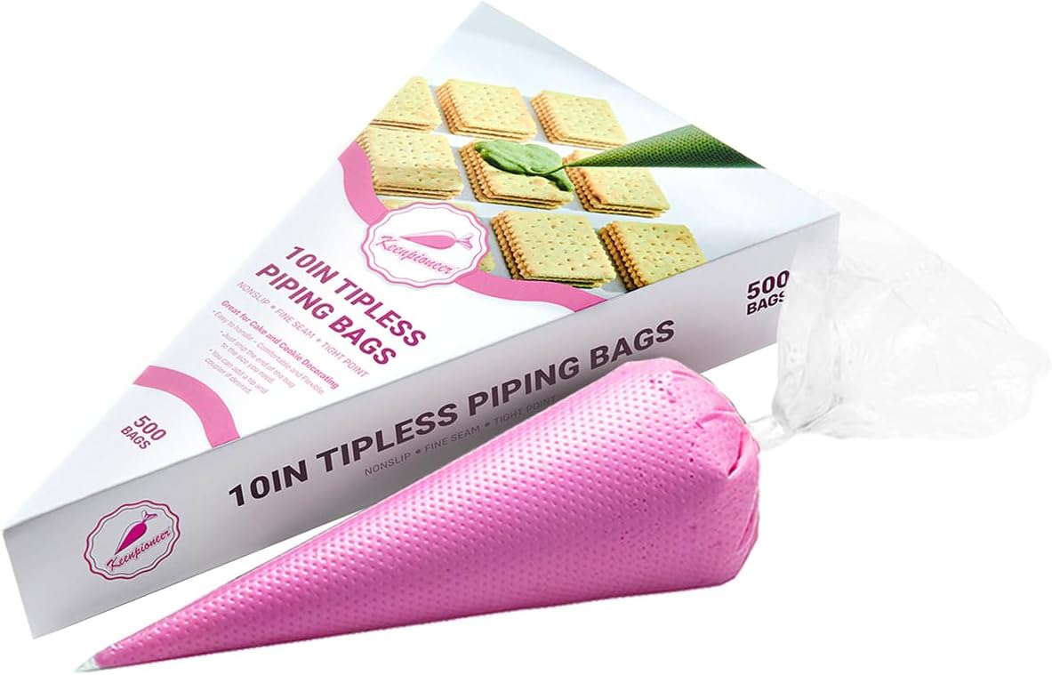 KEENPIONEER Disposable Piping Bags 10inch, 500 count