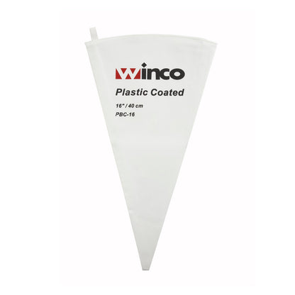 Winco Pastry Bag Cotton with Plastic Coating, 21-Inch,White,Medium