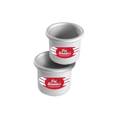 Fat Daddio's PRD-83SET Anodized Aluminum Round Cake Pans, 2 Piece Set, 8 x 3 Inch